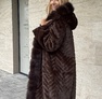 Hilda szőrmekabát mogyoró barna – Innova Fashion – 3. kép